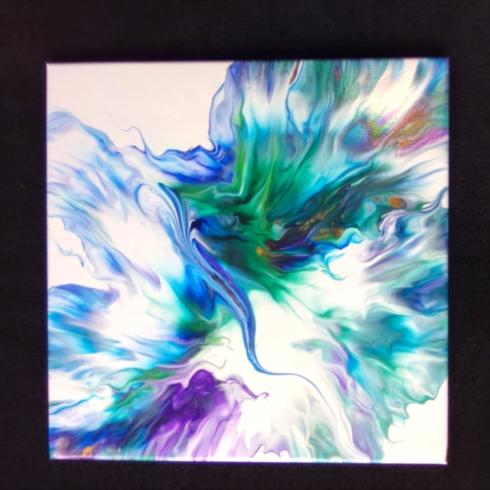 Original Acrylic Art, Abstract Blowout (14 x 14) - Picture 2 of 2